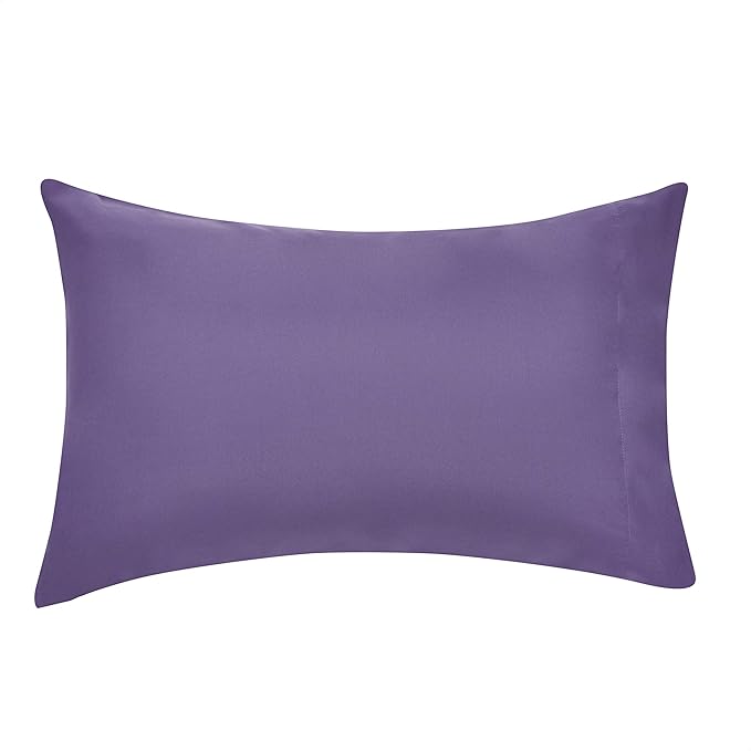 Amazon Basics Twin/Twin XL Comforter Set with Sheets, 5-Piece Purple Floral Bedding, Lightweight Microfiber Bed-in-a-Bag