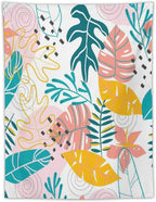 ICMOLYYENLO Tropical Green Leaves Tapestry, Exotic Leaves Beautiful Bedroom Wall Hanging, Floral Poster Blanket for Bedroom Living Room Dormitory Apartment 40x60 Inch