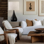 18.1'' Modern Touch Lamps for Nightstand Set of 2 with 3 Way Dimmable, Table Lamps for Living Room, Office, Bedside Lamps with Heavy Iron Base, Touch Switch, Bulb Included, Black