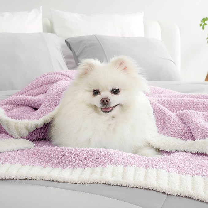 Snuggle Sac Bedding Blanket Light Purple Twin Size, Super Soft Warm Cozy Blankets for Bed, Living Room, Luxurious Microfiber Blanket Dupes, Heather Lilac, 60x80 inches