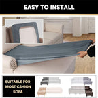 PrinceDeco Velvet Couch Cover for Dogs, Washable L Shaped Couch Cover, 1 Piece, Stone Blue