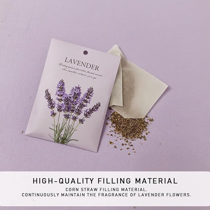 Lavender Scented Sachet Bags - 12 Pack Home & Car Freshener, Odor Eliminator for Closets, Rooms, Drawers, Wardrobes, Toilets, Long - Lasting 360 - Day Fragrance