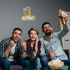 Beer Night Neon Sign for Man Cave Bar Decor Yellow White Beer Neon Light Bar Neon Sign Wall Art for Bedroom Beer Pub Man Cave Restaurant Party Decor