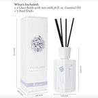 Reed Diffuser Set, 6.7 oz Clean Linen Scented Reed Diffusers for Home with Sticks, Home Fragrance Oil Scent Diffuser for Bathroom, Decor & Gift