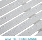 Psilvam 2-Person Poly Lumber Outdoor Bench with 700 Lbs Weight Capacity – Weatherproof Garden Seating for, Balcony Porch & Park, All-Weather Fade-Resistant Patio Furniture (White)