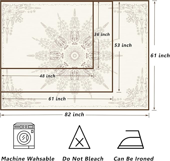 FORATER Floral Bohemian Tapestry, Flower Aesthetic Tapestry Indian Wall Hanging Boho Tapestries Mandala Room Decor for Bedroom Living Room Dorm (Flaxen, 61L x 53W)