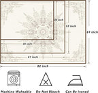 FORATER Floral Bohemian Tapestry, Flower Aesthetic Tapestry Indian Wall Hanging Boho Tapestries Mandala Room Decor for Bedroom Living Room Dorm (Flaxen, 61L x 53W)