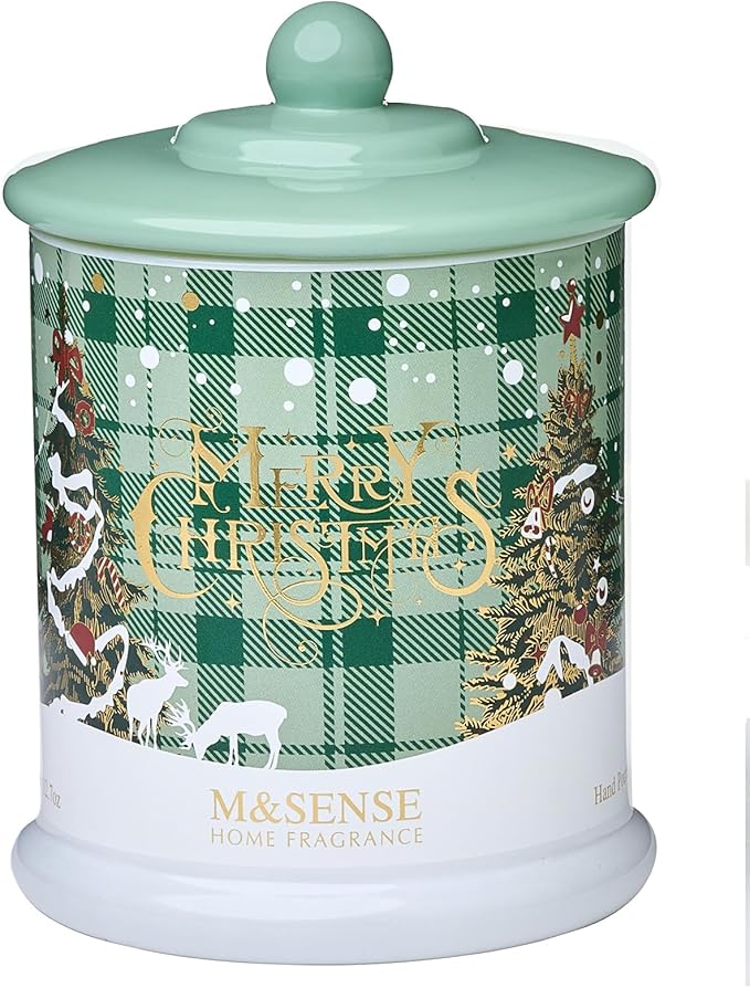M&SENSE Fireside Cedarwood Scented,Soy Wax Candle,2 Wick 12.7oz Jar Candle,75 Hour Long Lasting Slow Burning, Soy Organic Wax Non Toxic,Aromatherapy Candle Gift for Christmas
