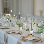 Double Sided Vintage Ribbed Taper Glass Candle Holders,Tea Candle Holder for Table Centerpieces, Wedding Decorations and Dinner Parties (Clear, 6 PCS)