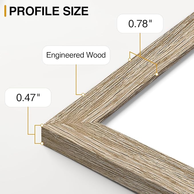 Vittanly 15 Pack Picture Frames Collage Wall Decor, Multi Sizes Including 3pcs 8x10, 6pcs 5x7 and 6pcs 4x6 Photo Frames, Gallery Frame Set for Wall or Tabletop Display, Light Wood