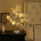 4 Pack Money Tree Gift Holder 108 LEDs Lighted Fairy Light Spirit Trees Graduation Decorations Battery/USB Powered Light Up Display Twig Gift Card Tree with 22 Clear Clips for Card Photo Memo