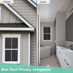 Volcanics Blackout Window Film with Installation Tools, Privacy Frosted Sun Blocking Black Window Cover Room Darkening Window Tint for Home Static Cling 100% Light Blocking 35.4 x 78.7 Inches