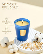 M&SENSE Peaceful Patchouli Scented Natural Soy Wax Candle, 14.1oz 60 Hours Long Lasting Slow Burning Candles for Home Decor, Aromatherapy Candle for Stress Relief