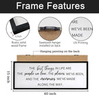 The Best Things in Life Framed Wall Art, 40''×15'' Rustic The Best Things in Life Sign for God Jesus Christ Prayer, Horizontal Holy Inspirational Family Home Decor