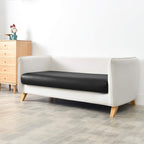 Yates Home PU Leather Couch Sofa Cushion Slipcover Water-Proof Elastic Chair RV Seat Covers Loveseat Sofa Furniture Protector Slip Cover for Settee Seater Replacement in Living Room（Sofa, Black）