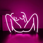 Lady Neon Sign, Neon Signs for Wall Decor Neon Pink Ladies Body LED Signs Room Neon Light Up Signs Home Decor for Bedroom Club Party Bar Shop USB Operated