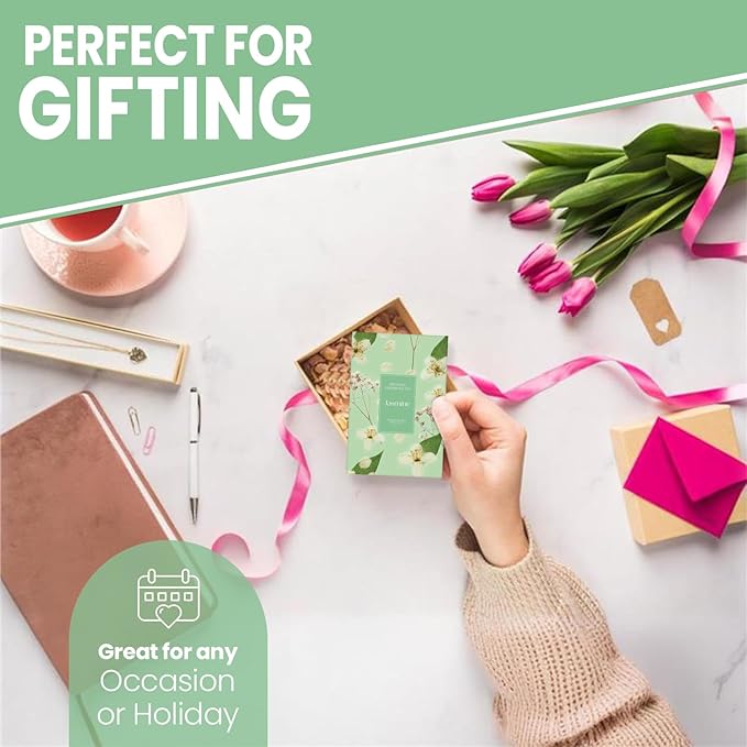 Brooklyn Fragrance Co. Spring Florals Sachet Bags – Jasmine Scented Pouches – Perfect Aroma for Drawers, Closets, Cars and Bathrooms – Long-Lasting Fresh Scent Sachets (6- Pack)