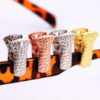 35 Pack Mini Metal Alligator Clips for Crafts Non-Slip Silicone-Coated Retro DIY Badge Small Clips (Rose Gold)