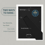 9x12 Frame 3 Pack - White Woodgrain, HD Tempered Glass, 9 x 12 Picture Frame for Photos, Tabletop or Wall Display