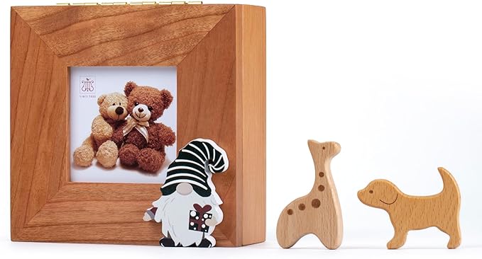 Custom Photo Frame Music Box with Christmas Figurine Miniature Decor You Are My Sunshine Picture Frame Wind Up Jewelry Music Box Sunflower Mom Daughter Kids Musical Baptism Birthday Gifts