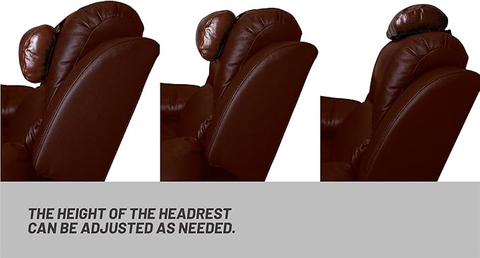 BOWERBIRD Genuine Leather Recliner Head Pillow-Head and Neck Pillow-Headrest Cushion for Neck Pain Relief and Cervical Support