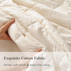 CUDDLE DREAMS Wool Comforter Duvet Insert, 100% Australian Wool Filling with Soft Noiseless Cotton Shell, Natural Warmth (Midweight for All Season, Queen)