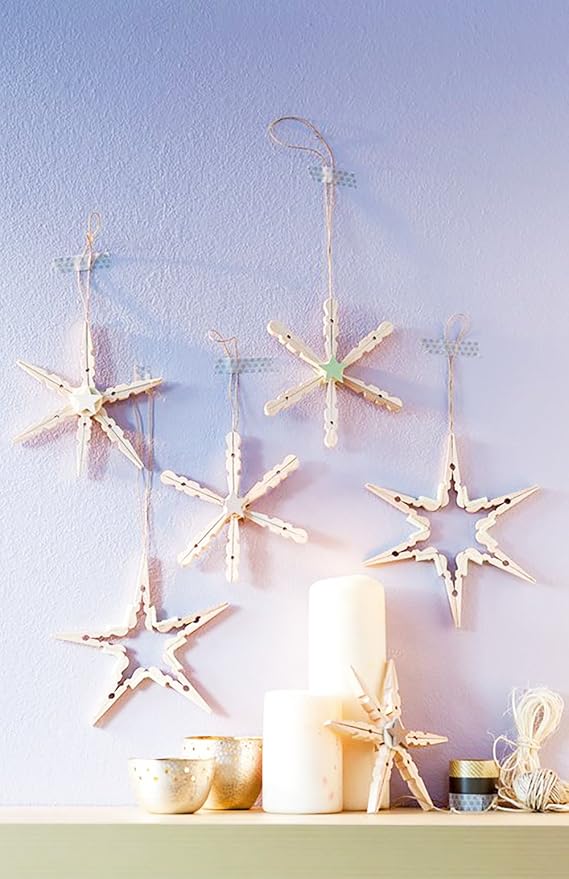 DECORA 3.5cm Sturdy Natural Wooden Mini Clothespin 100 Pieces in One Package