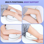 SAHEYER Knee Pillow for Side Sleepers, Momory Foam Leg Pillow for Side Sleeping, Heart Shape Leg Elevation Pillow, Washable Cover Knee Support Pillow for Spine Alignment, Sciatica Relief, Post Injury