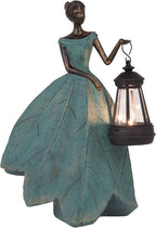 Guichifun Fairy Statues Solar Outdoor Lights - Resin Garden Figurines Decorations for Patio Yard Lawn Decor Housewarming Gardening Gifts for Women Mom 7.4 x 5.3 x 12 Inch