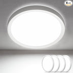 SunRider 4-Pack 9 Inch LED Flush Mount Ceiling Light, 2300LM, 5000K Daylight White, 20W Dimmable Modern Slim Round Flat Ceiling Lights for Hallway