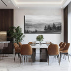 SOUGUAN Grey Wall Decor Foggy Mountain Wall Art Tree and Bird Pictures Artwork for Walls Living Room for Bedroom Kitchen Dining Room Home Office 30x60 Inch