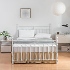 Bed Skirt Queen Size Ruffled Bed Skirts with Split Corners, 12 Inch Drop Dust Ruffle Bed Skirt with Platform - Queen, 12 Inch, Light Camel