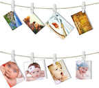 CCINEE Cute Wooden Clothespins White Craft Peg Pins Sturdy Mini Pins Clips, 1 Inch, 72 Pieces in Total