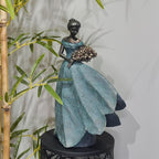 Guichifun Fairy Statue Collection Home Decoration - Leaf Angel Girls Resin Home Garden Patio Decor Memorial Gift for Mom Outside or Inside Outdoor Yard Decorations Figurines 7.5 x 4.5 x 11.5 Inch