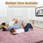 9x12 Fluffy Area Rugs for Living Room,Large Fuzzy Shag Area Rug for Bedroom,Blush Soft Non-Shedding Indoor Plush Carpet for Kids Bedroom Nursery Home Decor