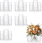 42pcs Glass Vase Cylinder Vases for Centerpieces Small Flower Glass Clear Vases Home Decor Centerpiece Table Flower Vase Decorations for Wedding Decoration＆Holiday 7 Vases of Different Sizes