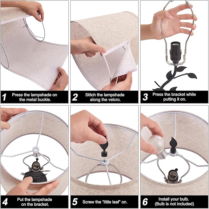Kakanuo Table Lamp for Bedside, Lamp for Living Room with USB-A and USB-C Charging Ports, Traditional Tall Bedroom Lamp for End Table