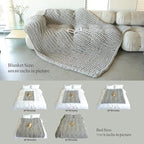 Maetoow Chenille Chunky Knit Blanket Throw (60×80 Inch), Handmade Warm & Cozy Blanket Couch, Bed, Home Decor, Soft Breathable Fleece Banket, Christmas Thick and Giant Yarn Throws, Purple