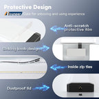 BBOUNDER 6 Pack 4FT LED Wraparound Light with 3CCT Selectable, 4000K/5000K/6500K, Super Bright 5500LM 50W 4 Foot Fluorescent Light Fixture, Flush Mount Office Ceiling Light for Kitchen Garage, Black