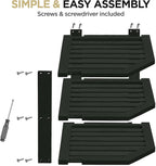 Cabinet Organizer Shelf - Bamboo Corner Rack for Kitchen Counter, Cabinet Space Saver for Plates, Dishes, Bowls, Bread Pantry, Bathroom Storage or Countertop Stand, Black