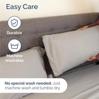 King Sheets Set 6 Piece - Includes 4 Pillowcases - Bed Sheets King Size - Soft Hotel Luxury Bedding - Cooling, Comfy, Cozy & Breathable - 1 Flat & 1 Fitted & 4 Pillowcases w/ Deep Pockets - Light Grey