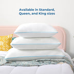 LINENSPA Shredded Gel Memory Foam Pillow – Cooling Bed Pillow – Side, Stomach, and Back Sleepers – Standard