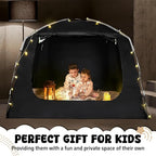 Bed Tent Bed Canopy Breathable 100% for Adult and Kids Light Reduction Sleeping Dream Tents Indoor Portable Big Space with String Light 4 Doors Twin Full Queen King Size