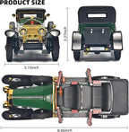 Model Car Kits Adults and Boys 1/24 Diecast Cars Phantom Generation Vintage Car Collectibles,Die Cast Metal Pull Back Cars with Lights and Sounds,Toy Cars for Boys Age 3-12（Green）