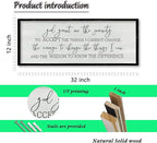 ZZJJHYWGQ God Grant Me Prayer Wall Decor Christian Serenity Prayer Sign 32"×12" God Jesus Catholic Prayer Bible Verse Inspirational Quotes for Living Room Bedroom Office Large Hanging Art (Black)