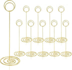 Table Number Holders 10Pcs - 8.75 inch Tall Table Number Stands Place Card Holder for Wedding Party Graduation Reception Restaurant Home Photo Picture Office Memo (Gold, 8.75")