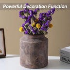 Farmhouse Vase for Home Decor, Vintage Rustic Terracotta Flower Vase Suitable for Home Decor, Living Room, Shelf, Dining Table. 7IN （Red Rust Color）