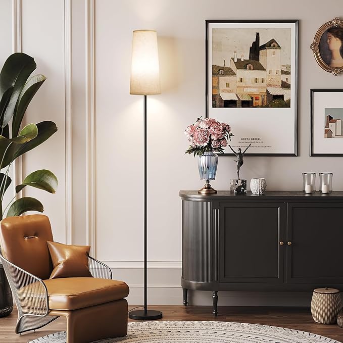 SUNMORY Floor Lamps for Living Room/Bedroom/Office, Standing Lamp with 9W LED Bulb, 3 Color Temperature 61'' Tall Lamp, Suitable for Modern/Boho/Farmhouse and Other Home Decor Styles