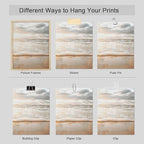 SIGNWIN Poster Bathroom Decor 8"x10"x 4, Wall Art Room Decor Multicolor for Living Room, Bedroom, Office White Minimal Beach Shore Ocean Sea Seashell Landscape Nature Wilderness Realism Landscape