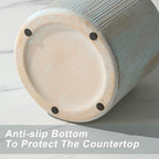 Farmhouse Vase for Home Decor, Vintage Rustic Terracotta Flower Vase Suitable for Home Decor, Living Room, Shelf, Dining Table. 7IN.Light Green